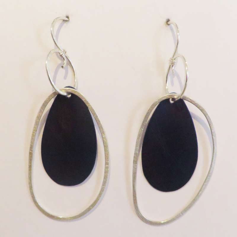Pebble with Ring Earrings